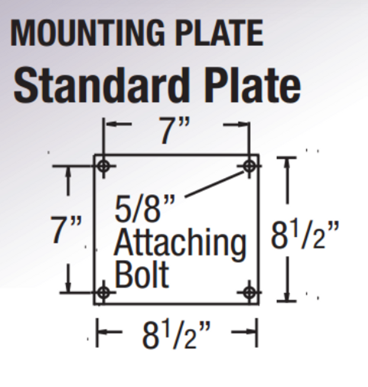 8.5 x 8.5 Top Plate Dimensions