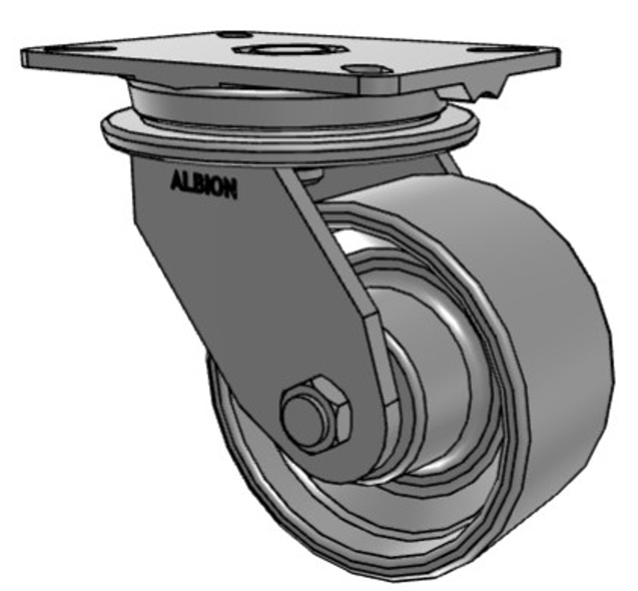 90CA06501S Albion 90 Series 6" Swivel Plate Caster, Cast Iron Wheel 90CA06501S Albion 90 Series 6" Swivel Plate Caster, Cast Iron Wheel