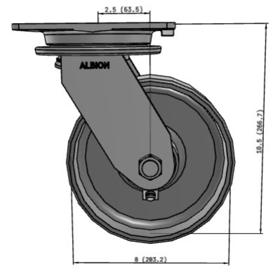 90FS08501S Albion 8" Swivel Caster