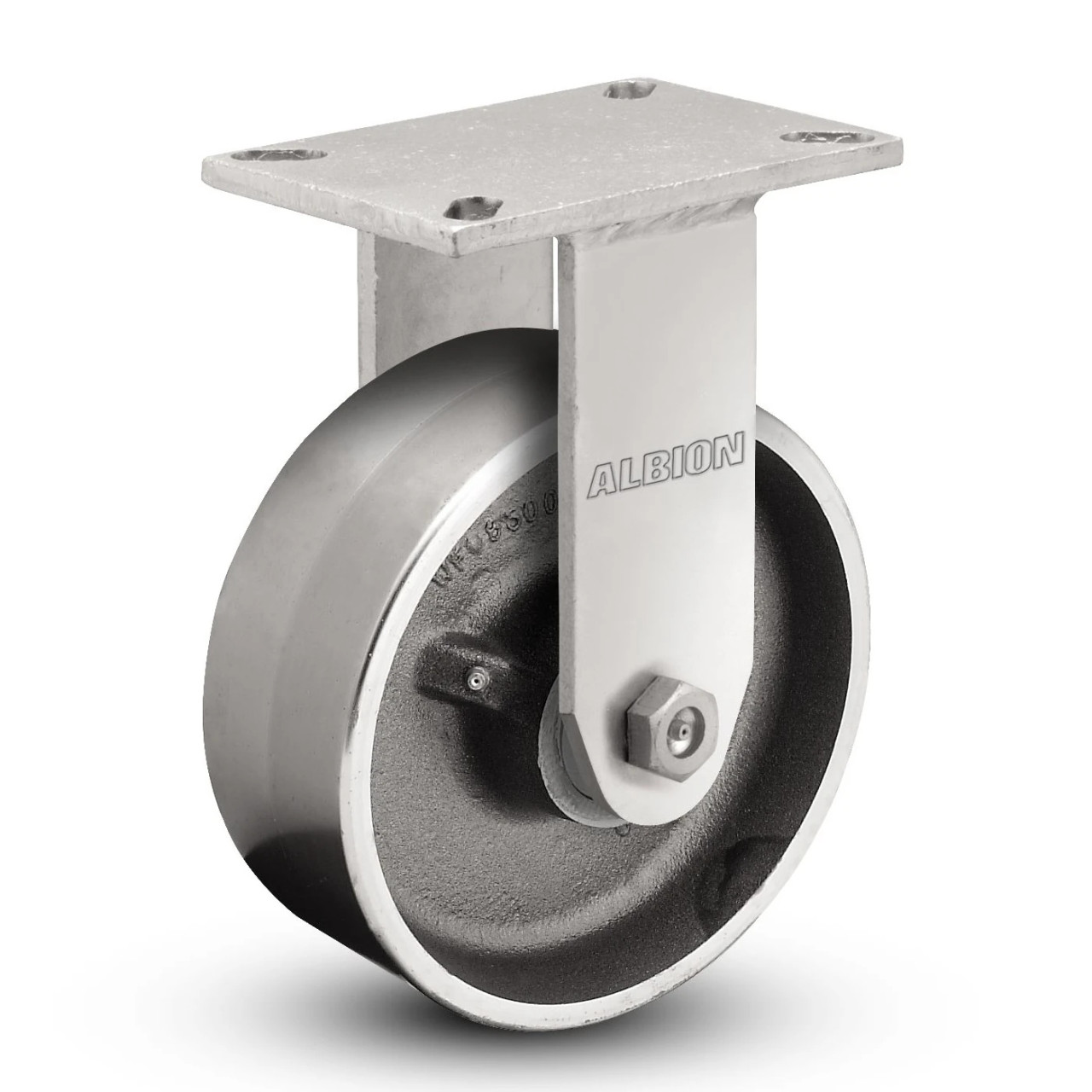 90FS10501R Albion 90 Series Rigid Caster with 10" x 3" Forged Steel Wheel