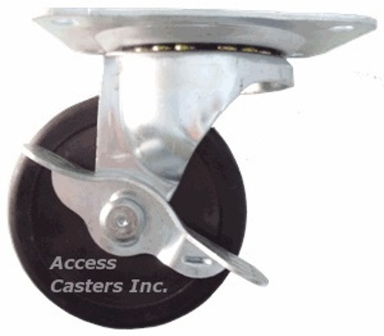 Swivel Caster Soft Rubber Wheel Brake