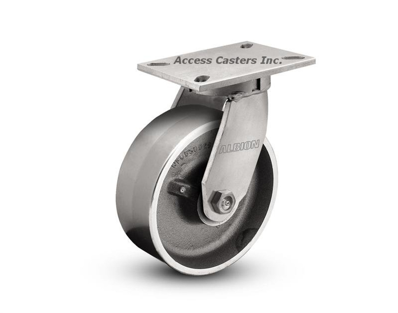 10x3 Swivel Caster, Forged Steel Wheel, Large Plate