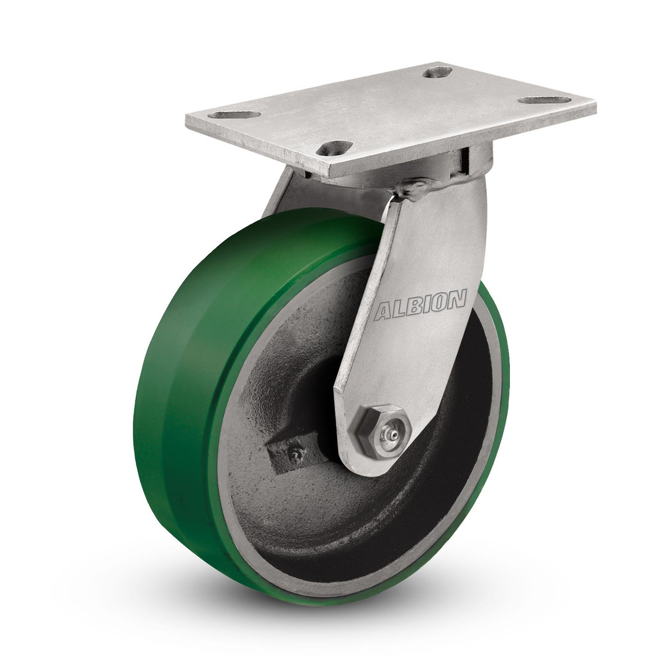 410PY08501S Albion 8" x 3" Kingpinless Caster, Poly on Cast Iron Wheel 410PY08501S Albion 8" x 3" Kingpinless Caster, Poly on Cast Iron Wheel