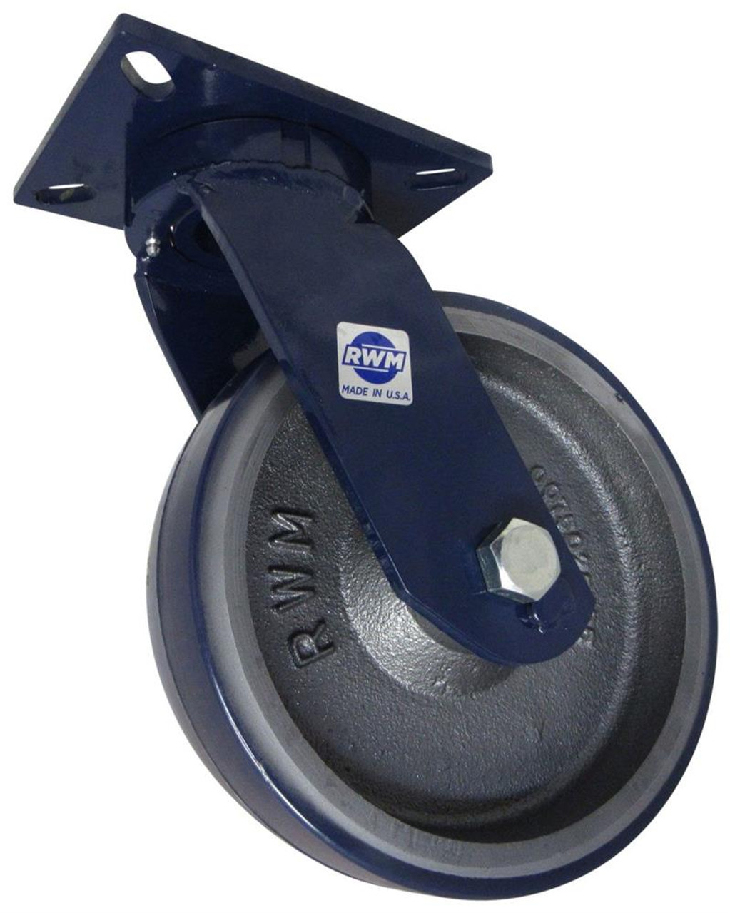 76-UIT-1030-S RWM 10" Swivel Caster with Urethane on Iron Wheel