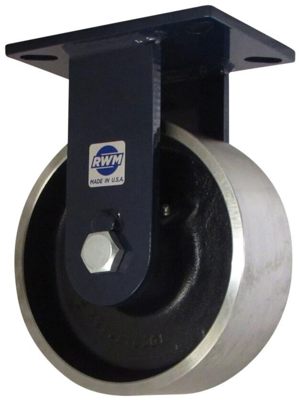 76-FST-0825-R RWM 8" Rigid Caster with Urethane on Iron Wheel