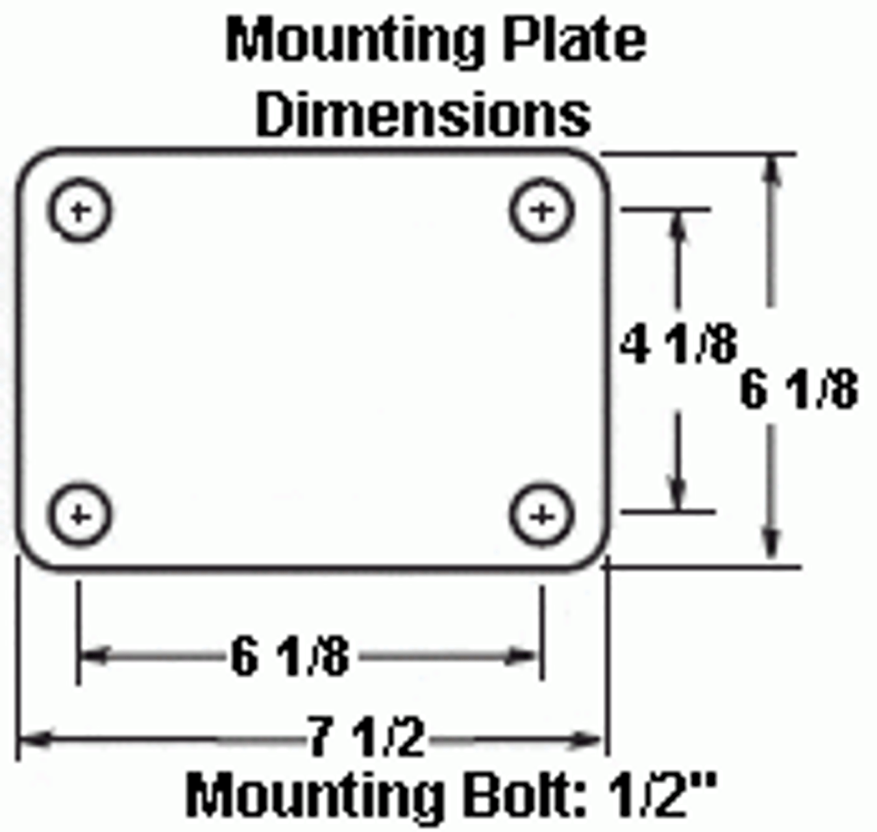 R-7512-SPRT 12" Hamilton Heavy Duty Gound Support Rigid Plate Caster