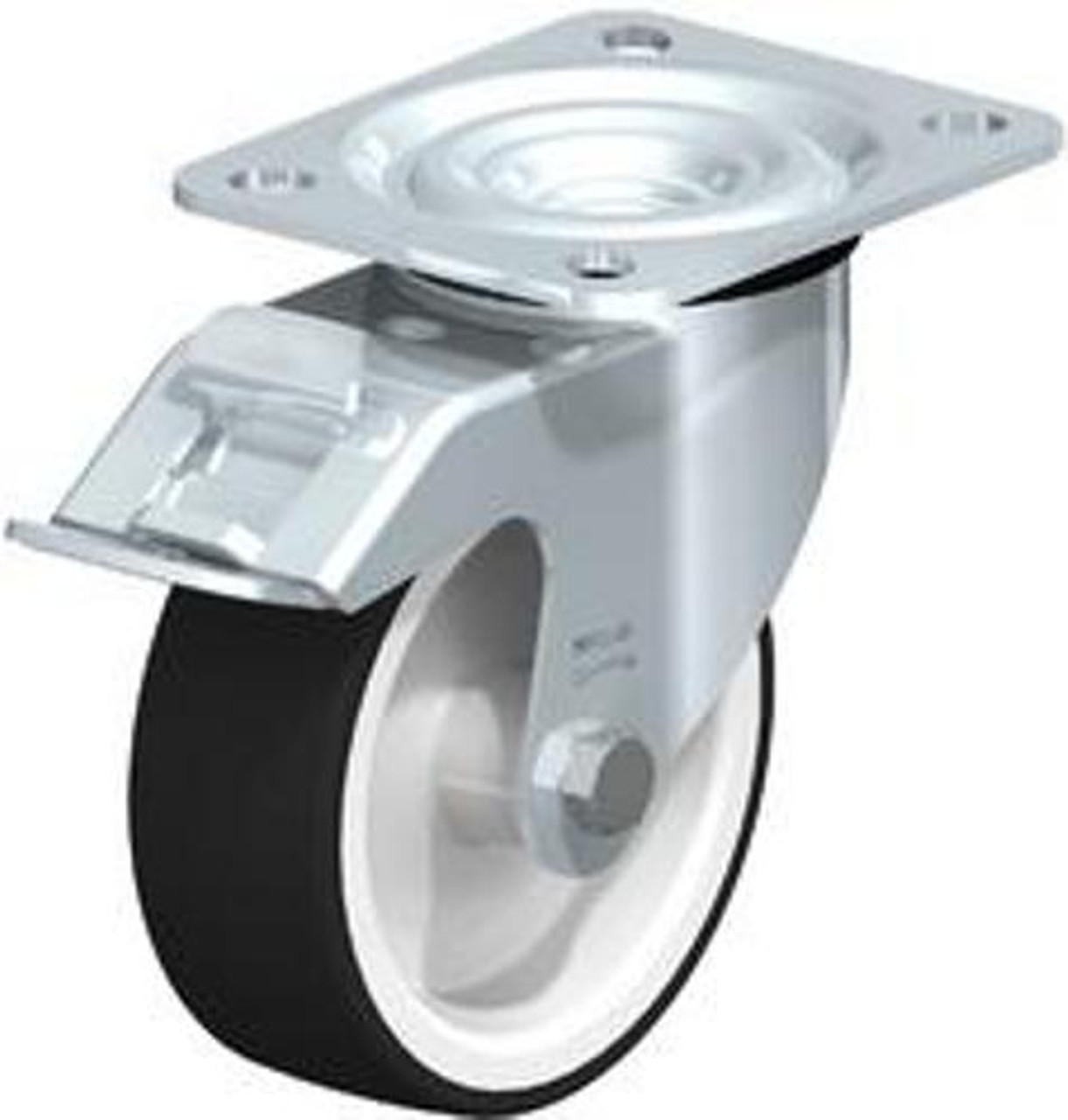 L-POTH 100K-FI - Blickle Swivel Caster with Stop-Fix Brake - Polyurethane Wheel