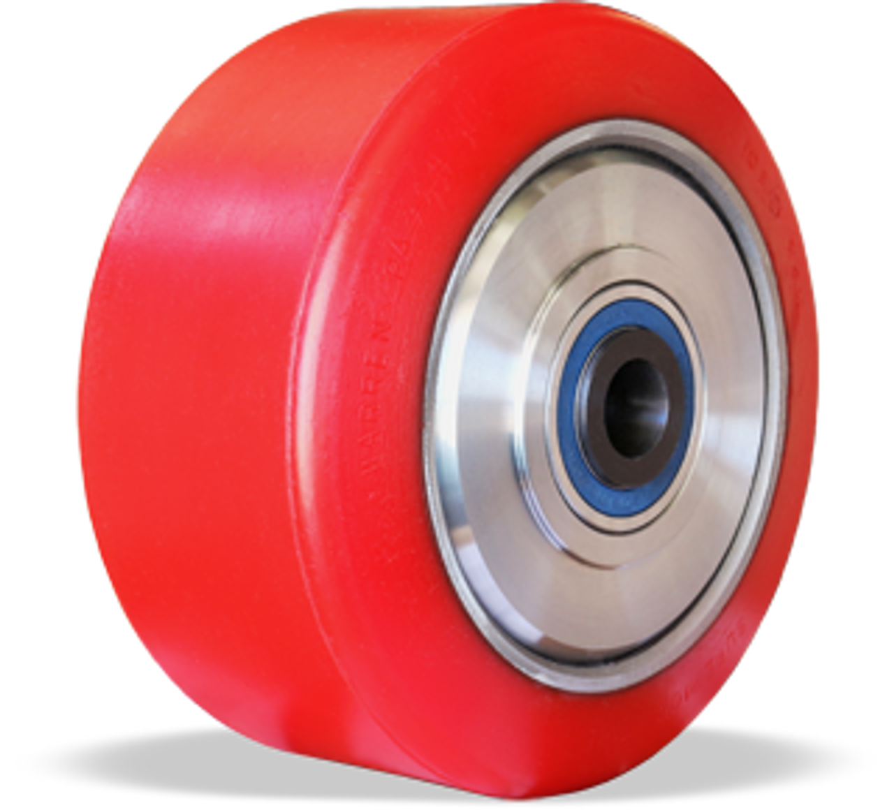 S-ZFSEC-105POYB Spinfinity High Speed Swivel Caster, Red Polyurethane Tread