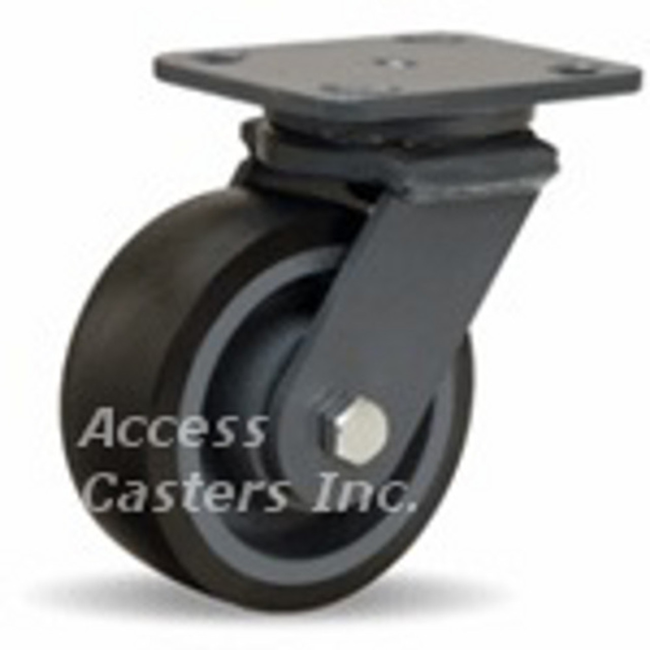 5 inch hamilton swivel caster black poly on cast