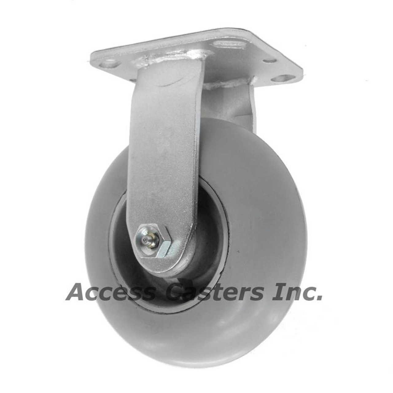 AC1626-R  6 Inch Rigid Caster with Round Tread Wheel for Houskeeping Carts