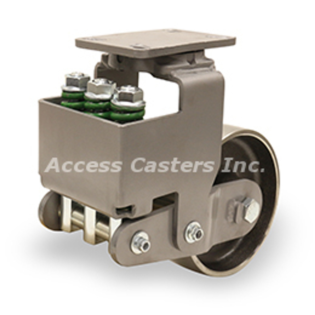 S-AEZFFM-63FSB Spring loaded caster with 6" x 3" Forged Steel wheel