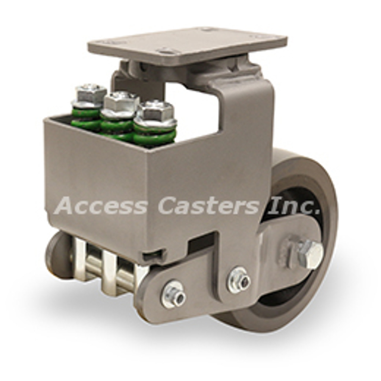 S-AEZFFM-63GB95 Spring loaded caster with 6" x 3" Duraglide wheel