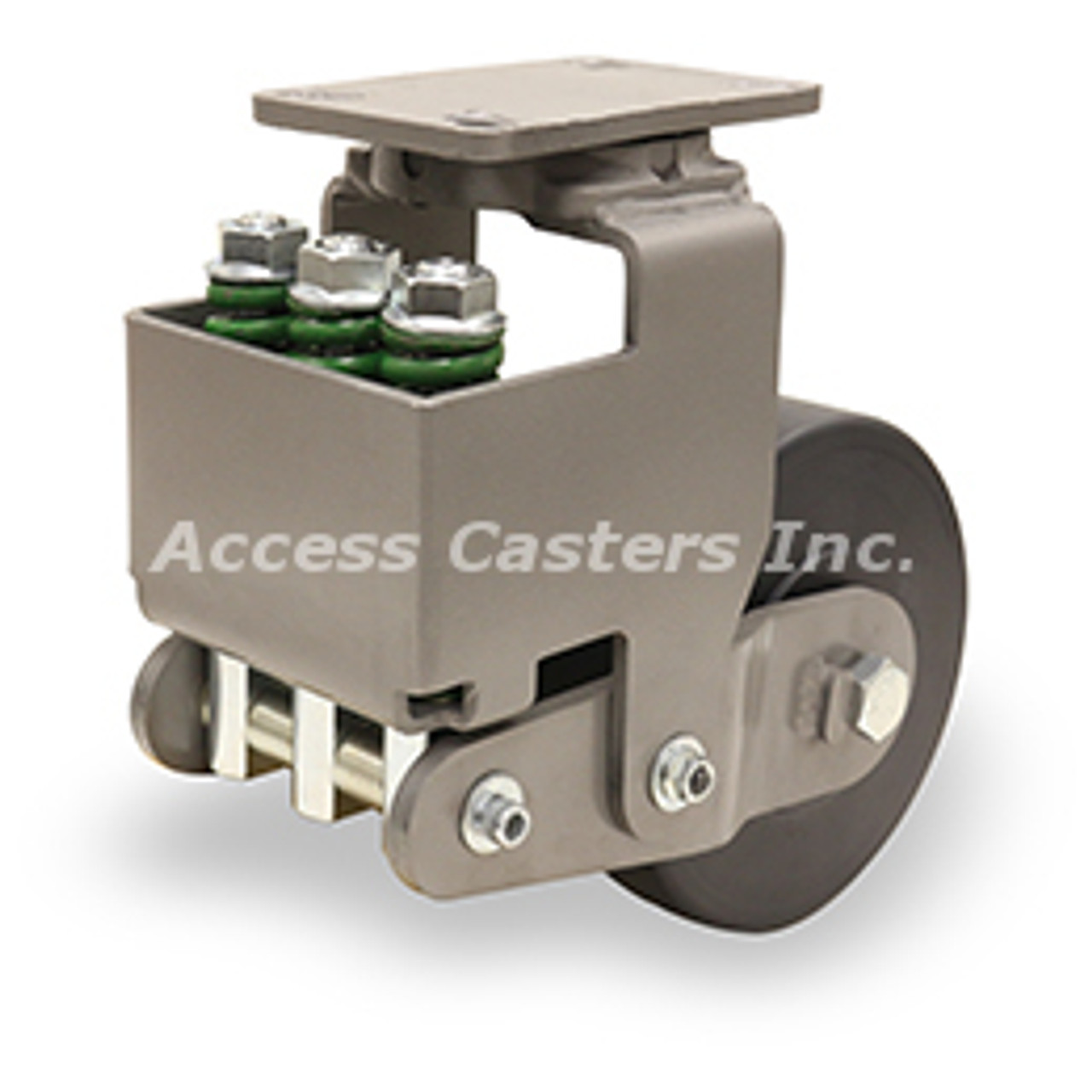 S-AEZFFM-63NYB Spring loaded caster with 6" x 3" Nylast wheel