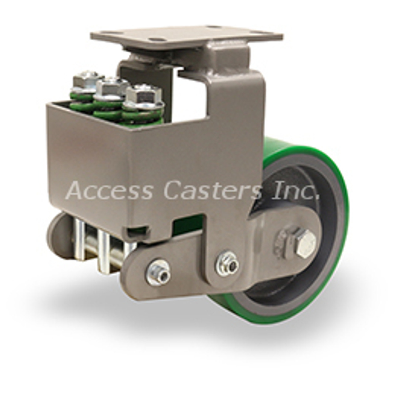 R-AEZFFM-83DB Spring loaded caster with 8" x 3" Duralast wheel