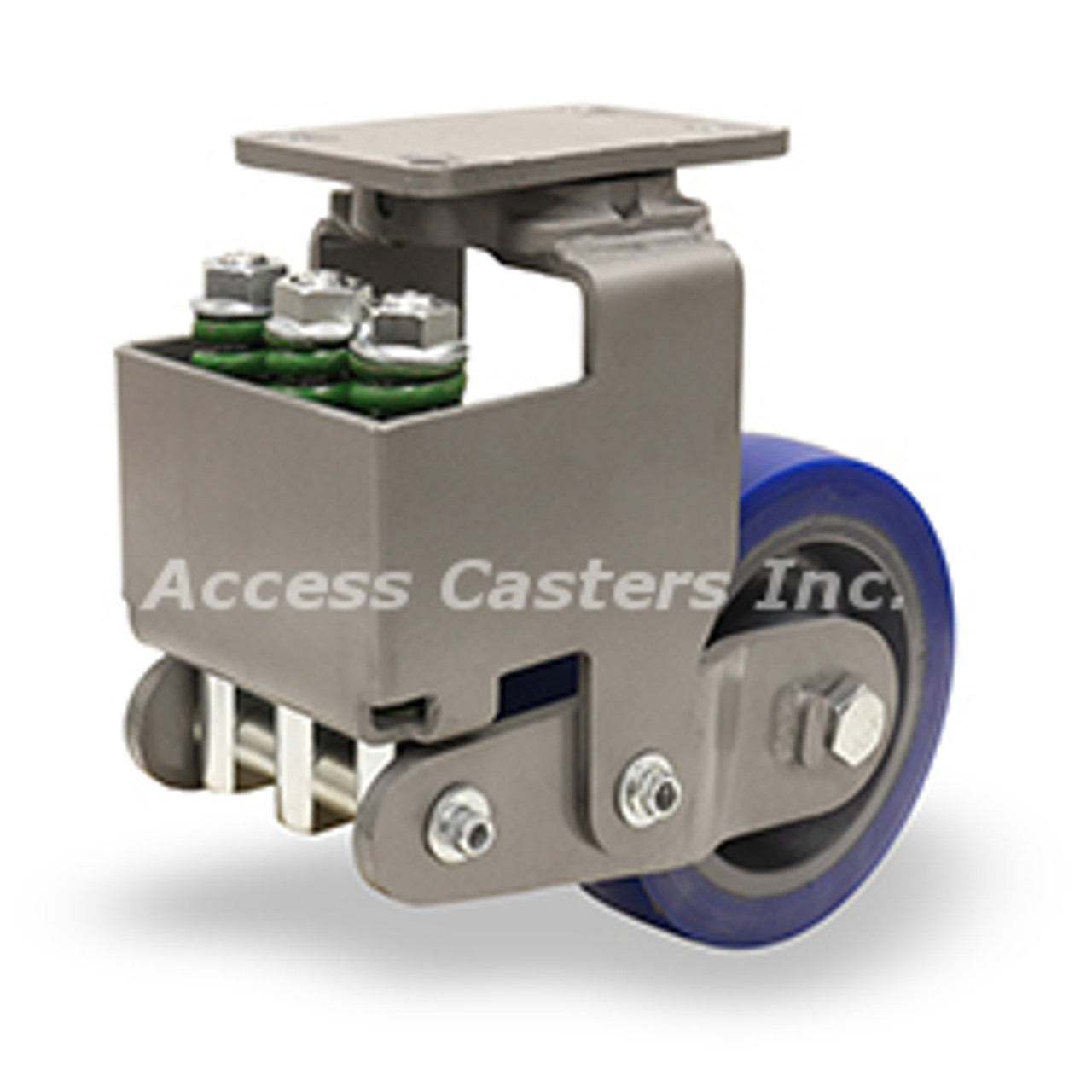 S-AEZFFM-63EGB Spring loaded caster with 6" x 3" Ergo-Glide XT wheel