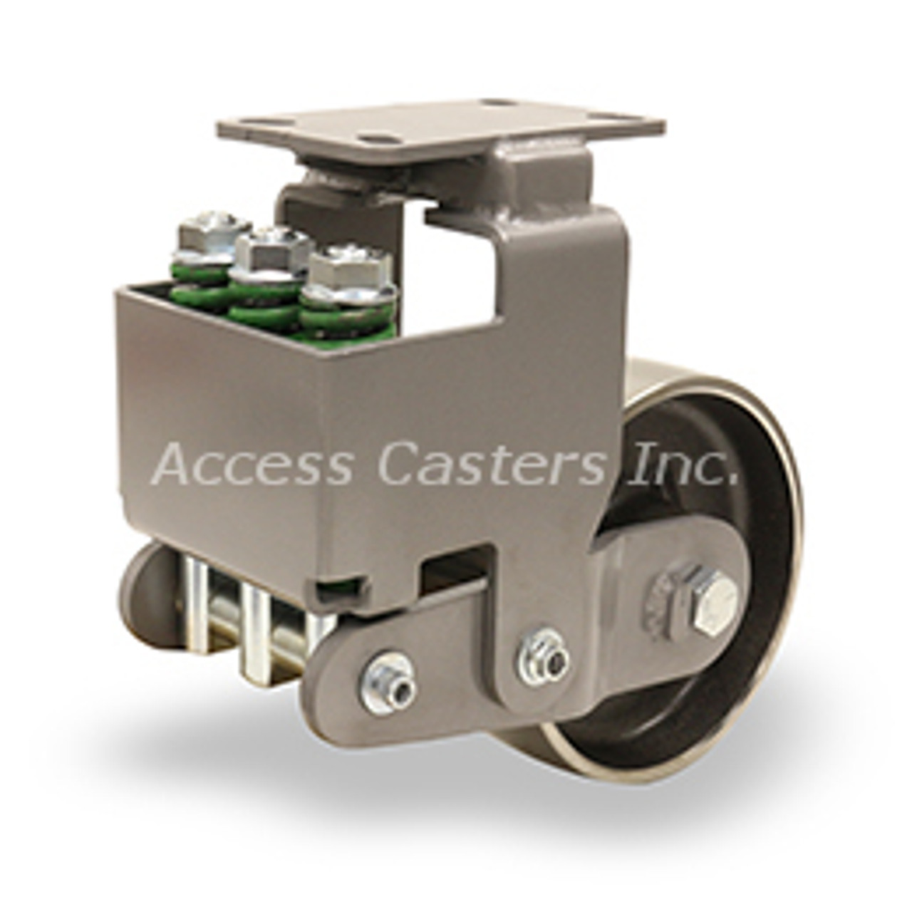 R-AEZFFM-83FSB Spring loaded caster with 8" x 3" Forged Steel wheel