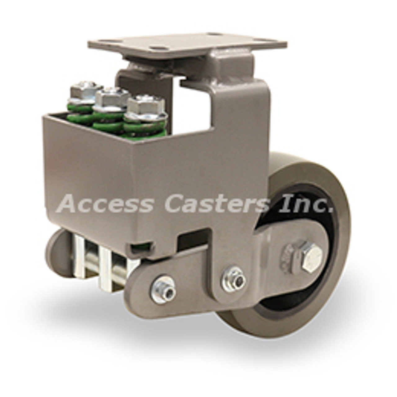 R-AEZFFM-83GB95 Spring loaded caster with 8" x 3" Duraglide wheel