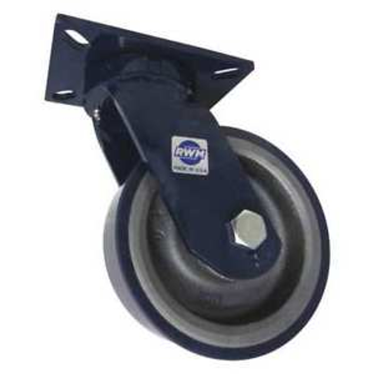 75-UIR-0830-S RWM 8 Inch Kingpliness Caster With Urethane on Iron Wheel