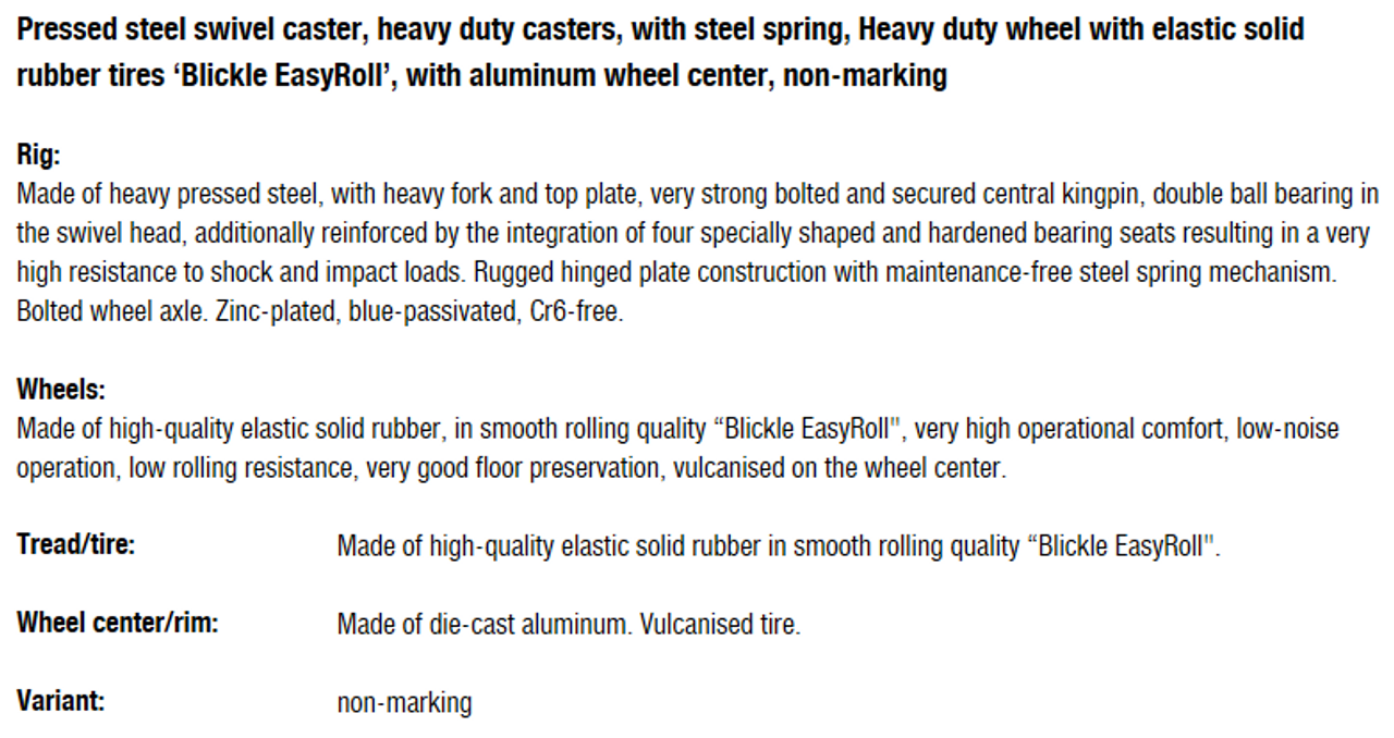 LHF-ALEV 200K-14-SG Wheel and Bracket Information