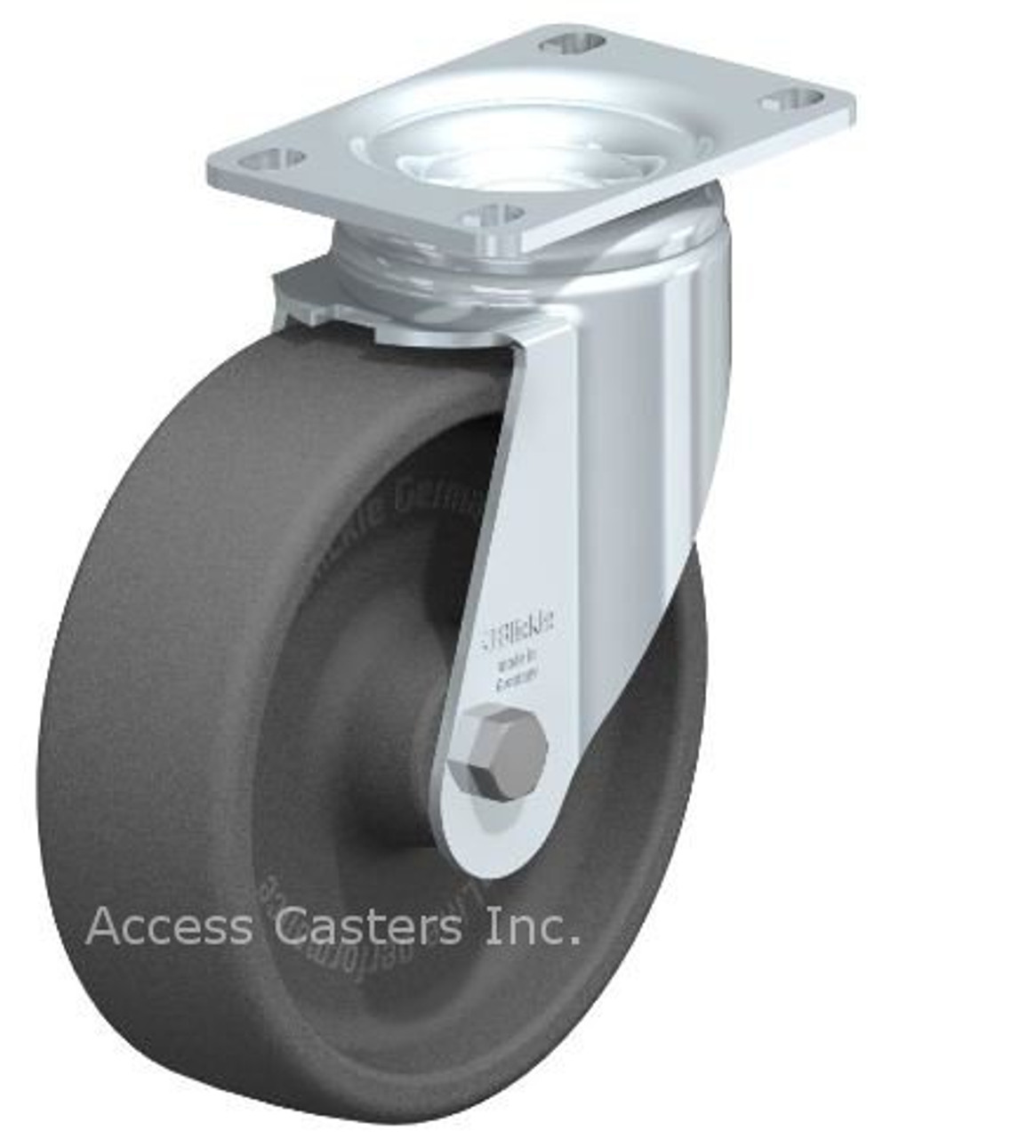LI-POHI 125G-12-XAT Blickle 5" Swivel Caster POHI Wheel Plate Ball Bearing