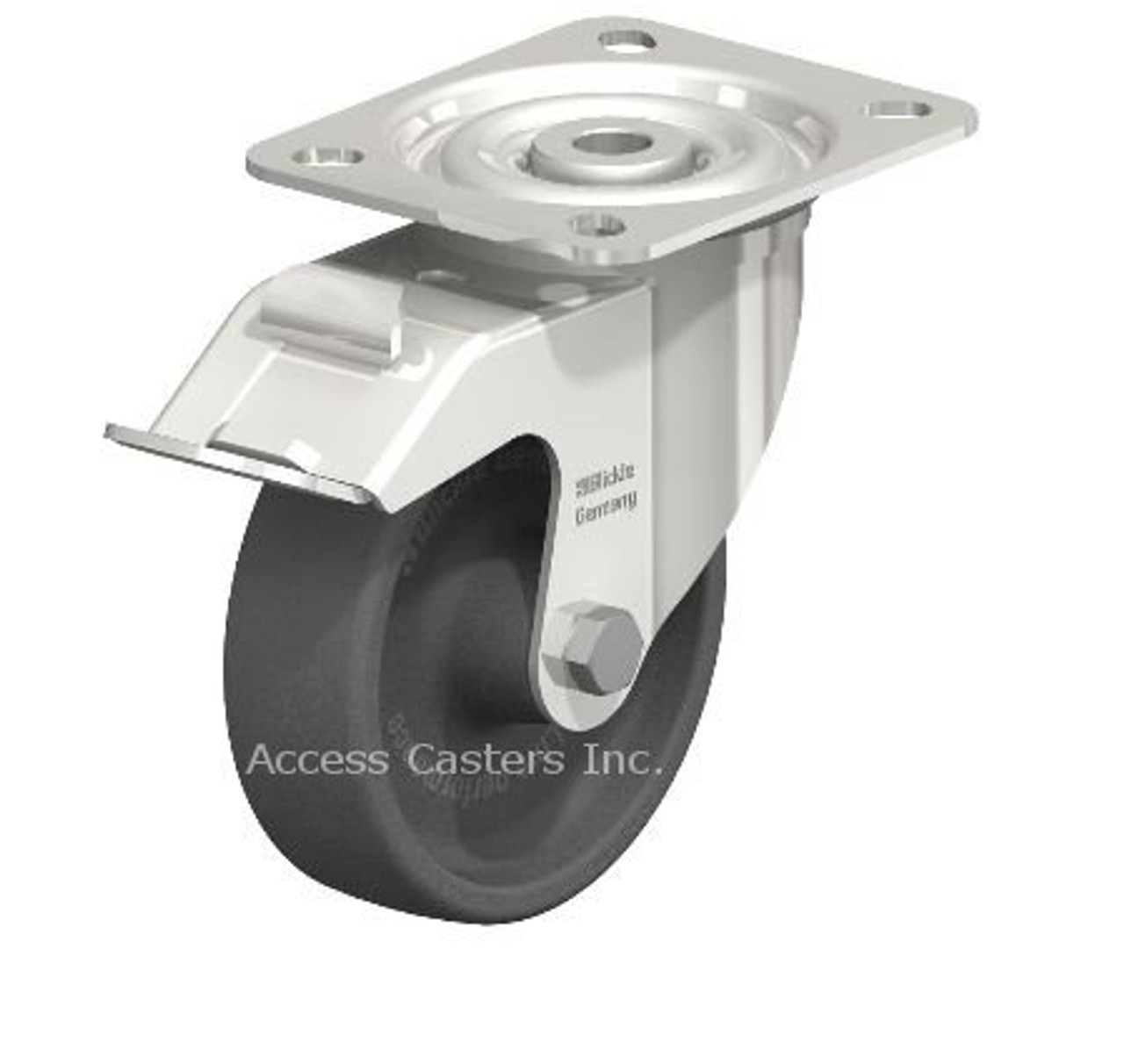 LI-POHI 100G-12-FI- XAT Blickle 4" Swivel Caster POHI Wheel Plate Plain bo