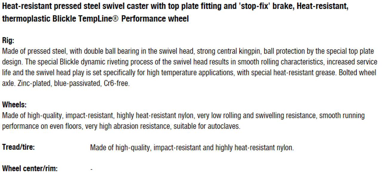 L-P 200R-ST Wheel and Bracket Information