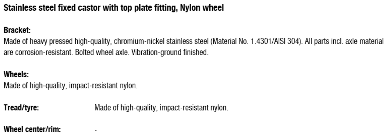 BESX-POG 200XK-14 wheel and bracket information