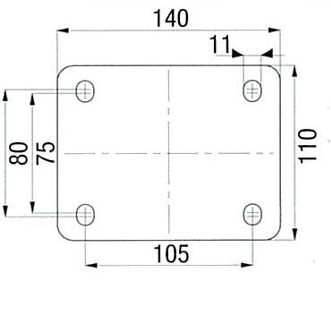 110 x 140 top plate dimensions