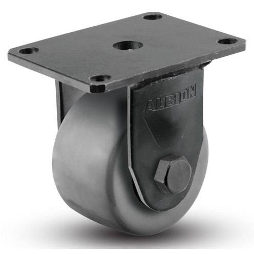 21XP03228R 3" Rigid Business Machine Plate Caster, Polyurethane Wheel