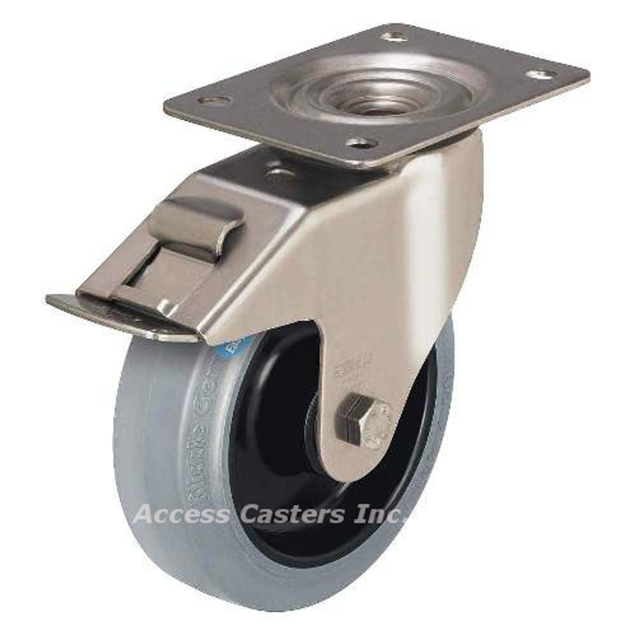 LEX-POEV 80XR-FI-SG Blickle Stainless Steel Total Lock Caster