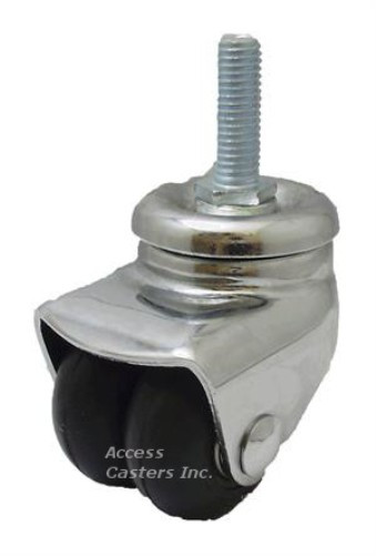 2SBDNT 2" Neoprene Rubber Threaded Stem Caster Wheel