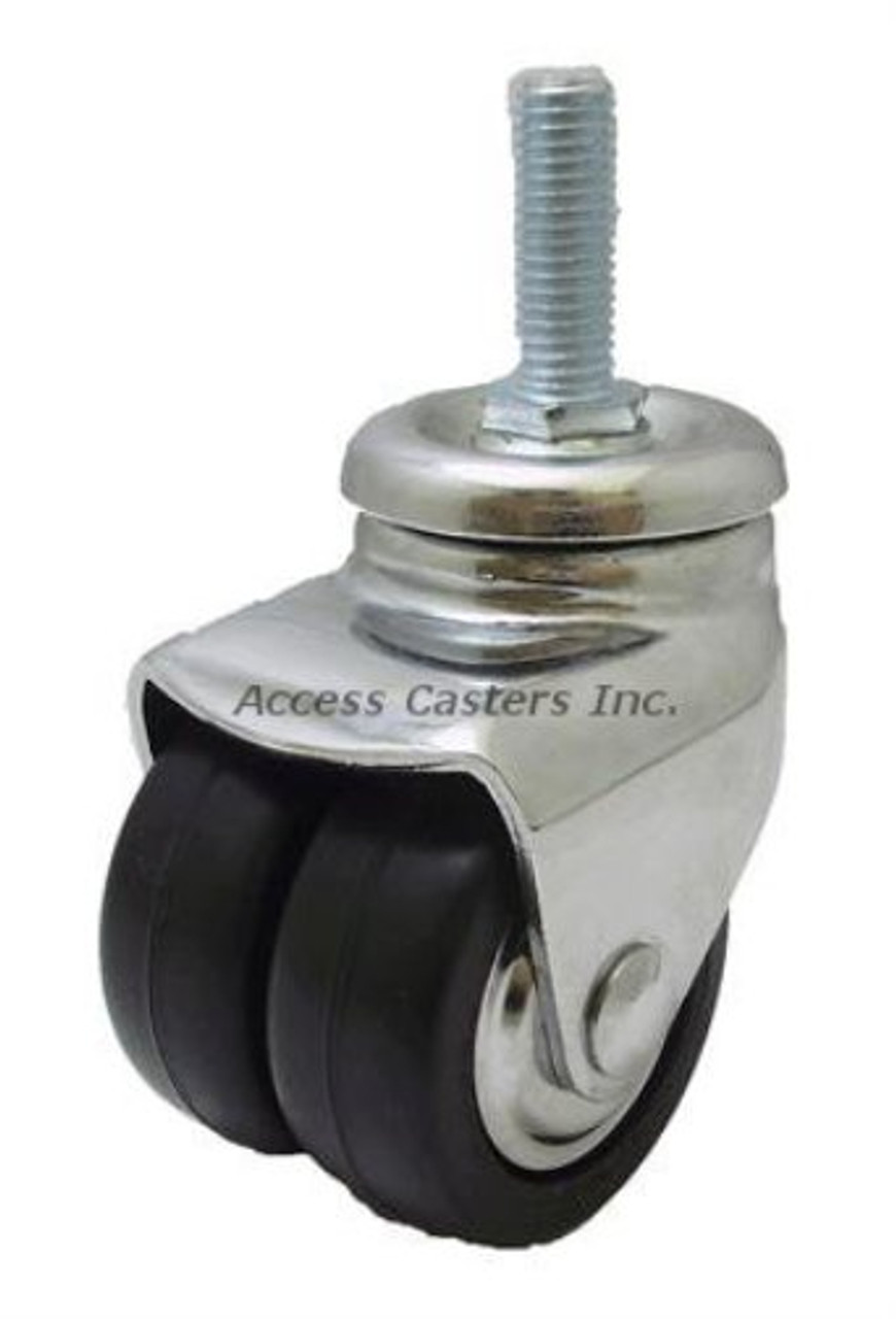 12SBDNT 2-1/2 inch neoprene threaded stem caster wheel