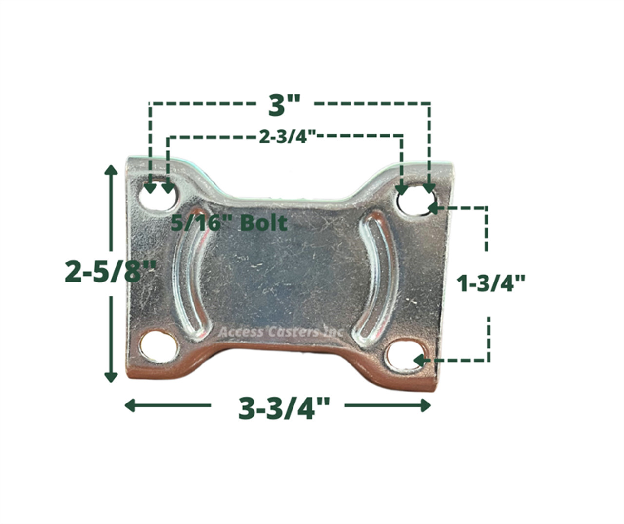 3P20NR 3" Rigid Caster Infiniti Wheel Top Plate