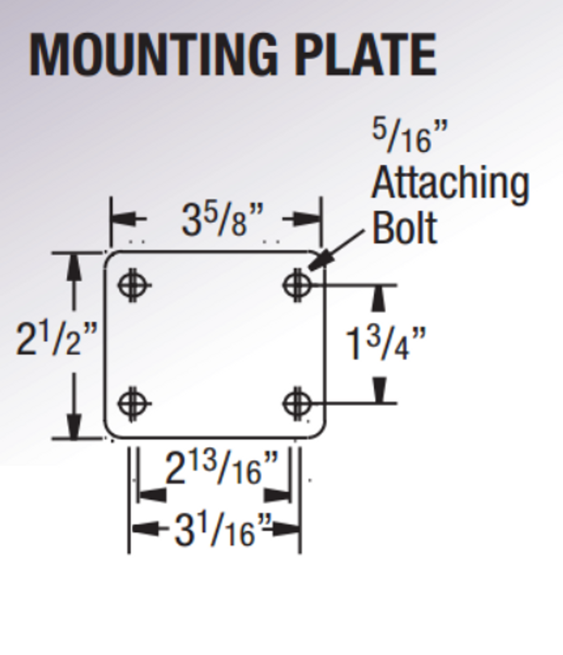 2.5 x 3.625 Plate Dimensions