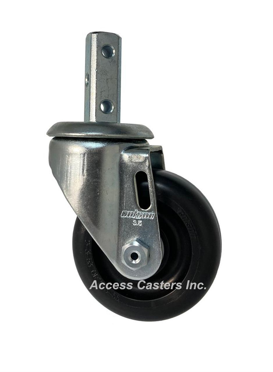 2.03270.53 Colson 3.5" Square Stem Swivel Caster with Polyolefin Wheel