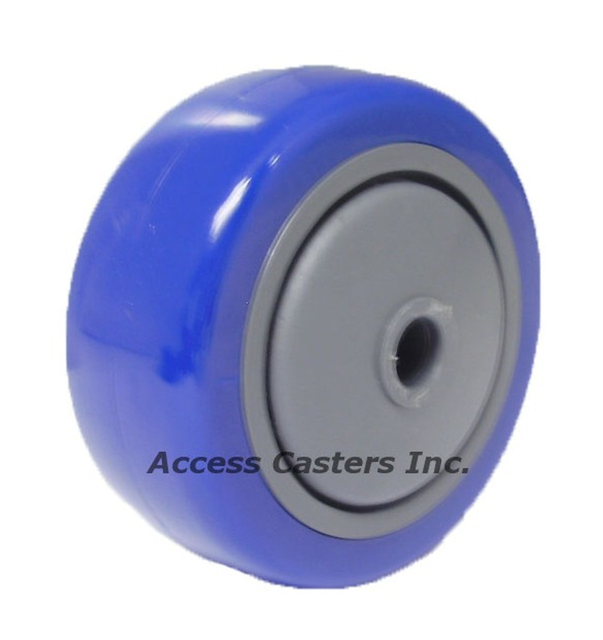 3 x 1 1/4 Blue Polyurethane Wheel