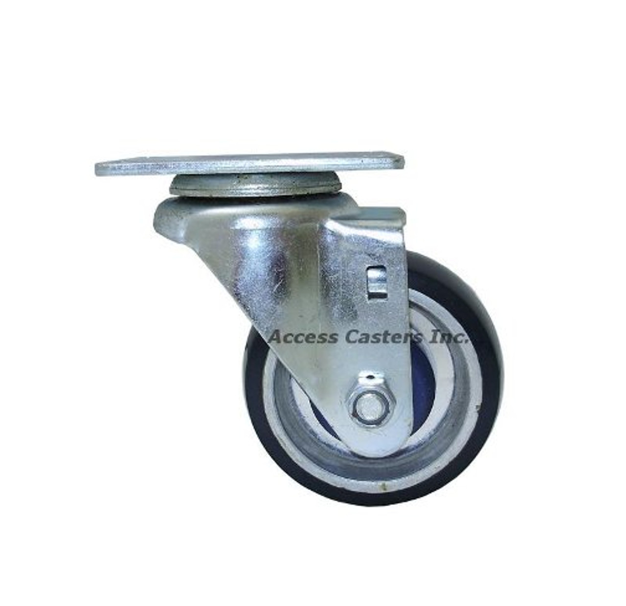 35D21PAS 3-1/2" Swivel Caster, Polyurethane on Aluminum Wheel