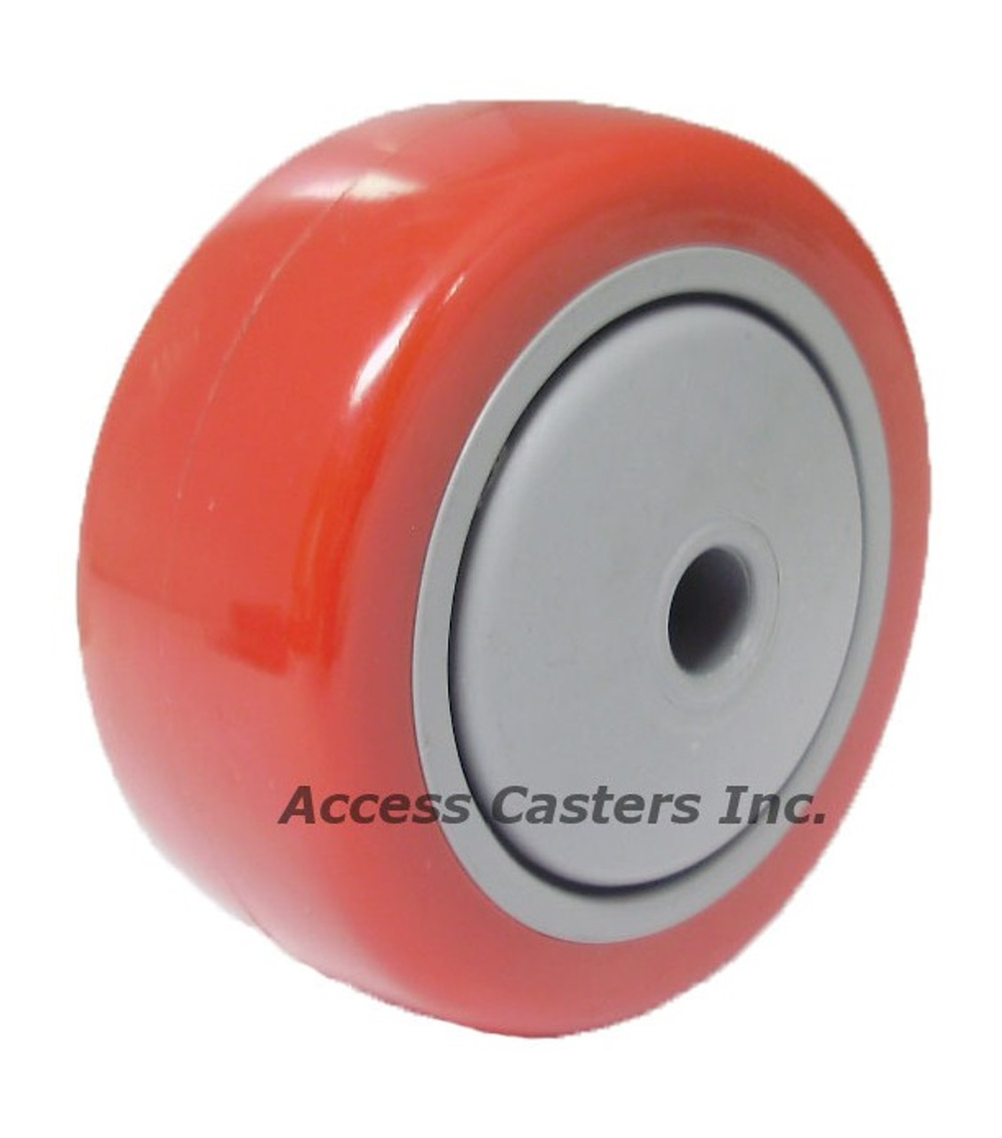 3 x 1 1/4 red polyurethane wheel
