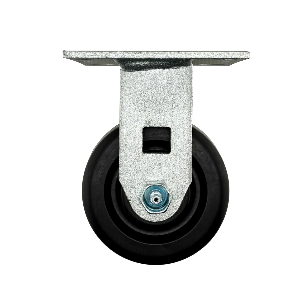 4" Rigid caster with 4" x 2" phenolic wheel