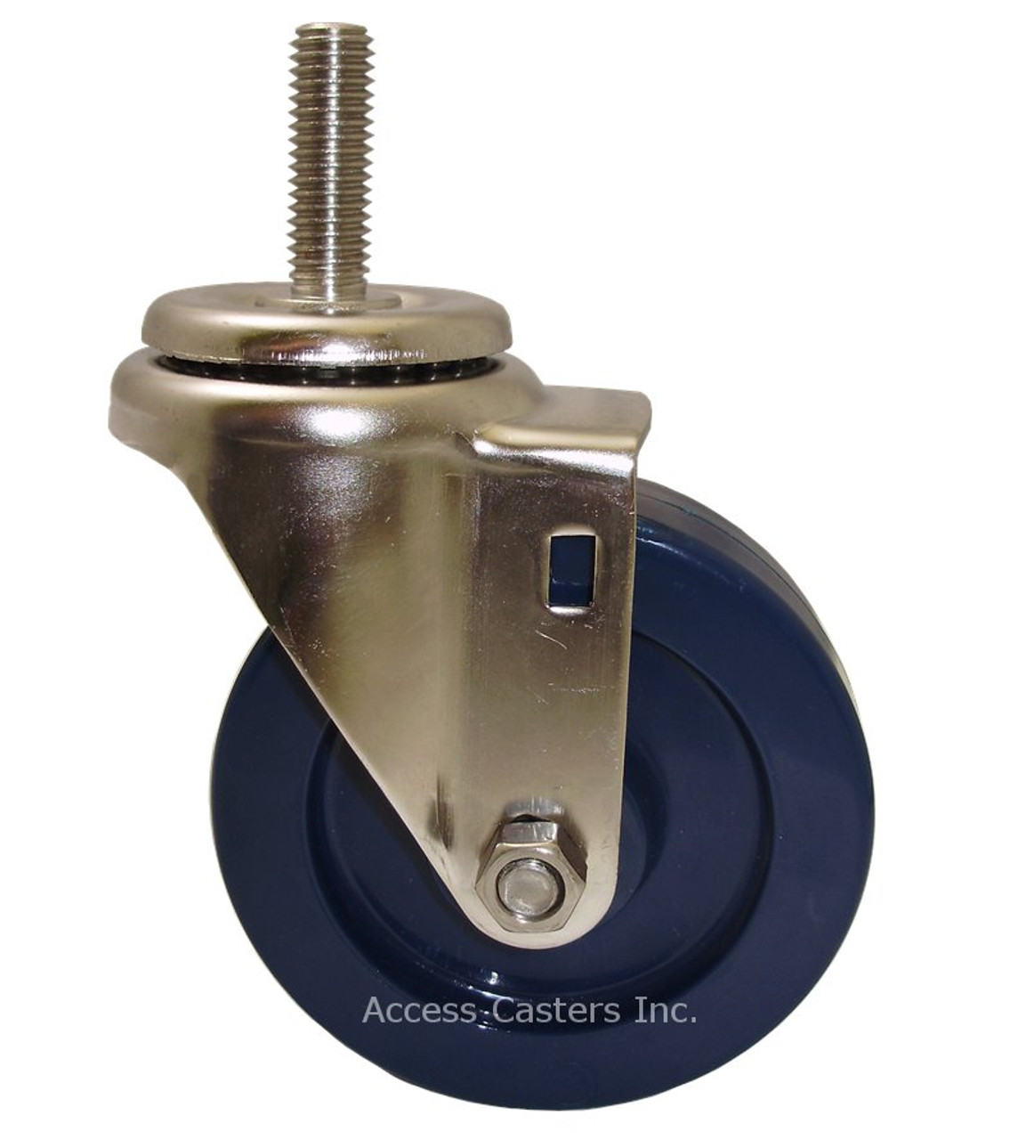 4DXSSBPS 4" Stainless  Stem Caster, Solid Polyurethane