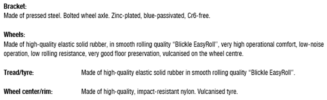 B-POEV 100K-12-SG-FK wheel and bracket informationi