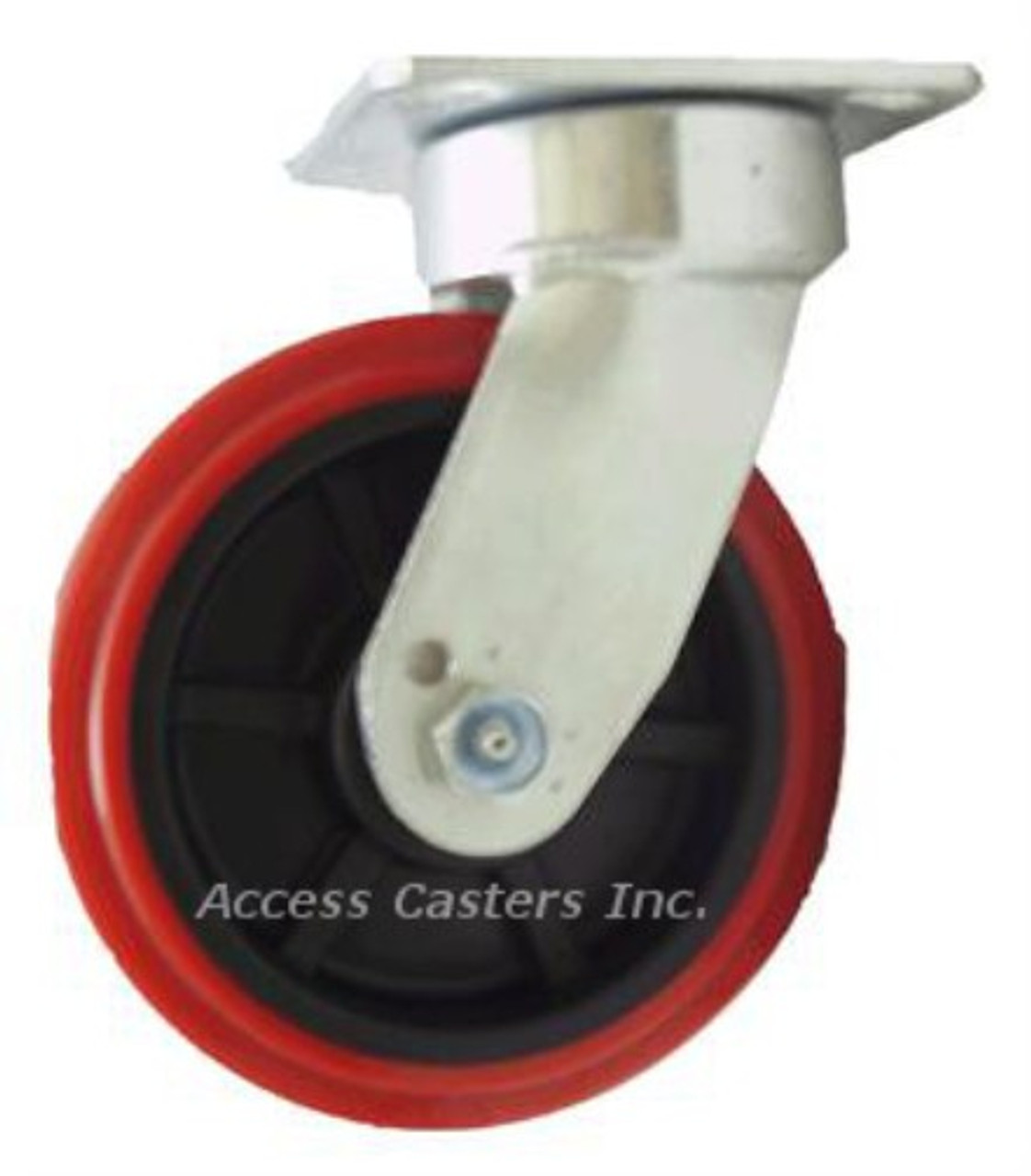 4 in Swivel Caster Kingpinless Poly on Poly Wheel
