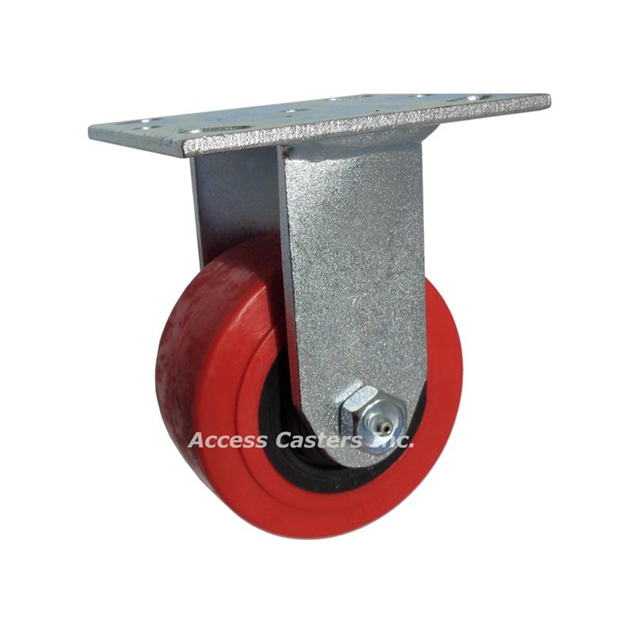 4AEMPR 4" x 2" rigid caster with poly on poly wheel