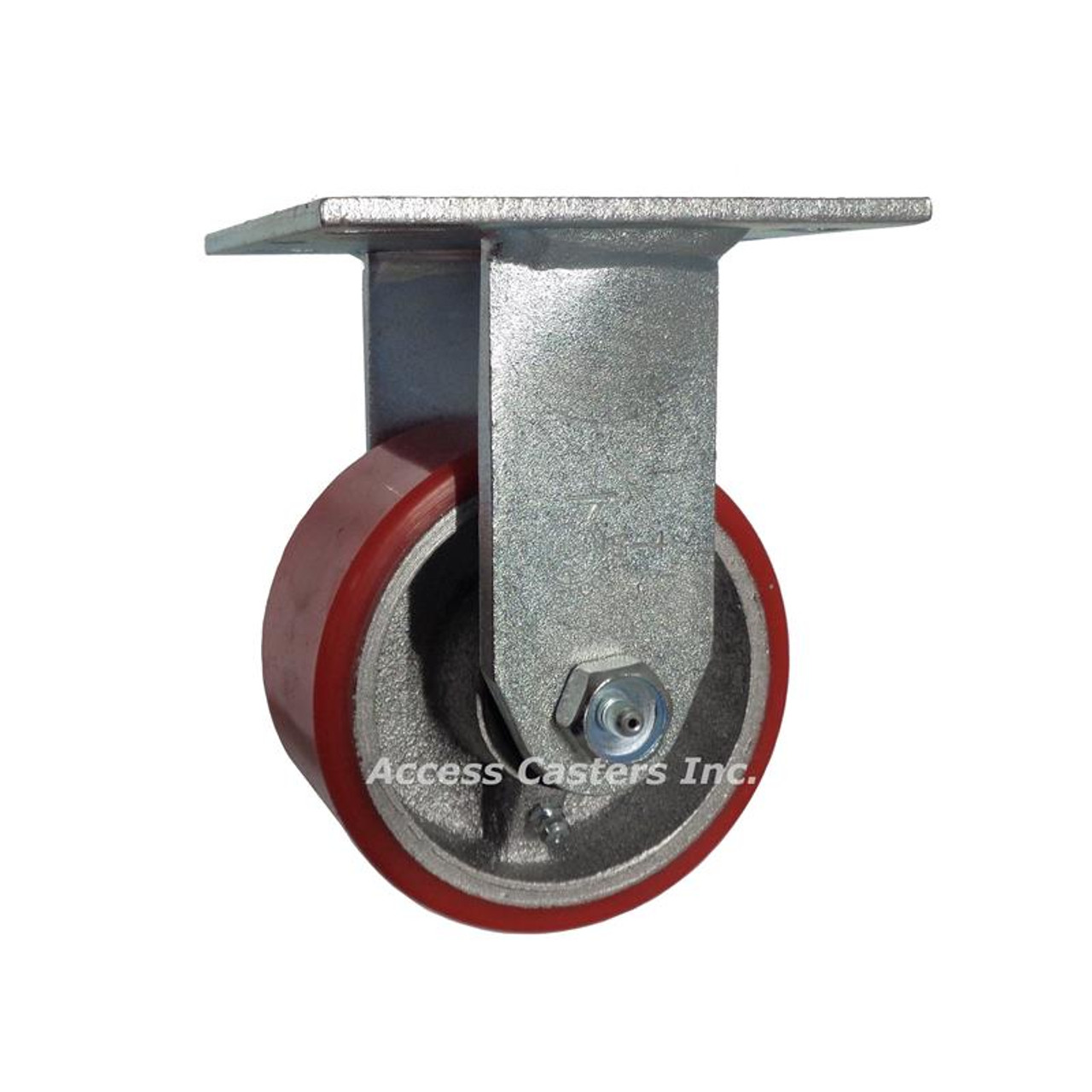 4AEMI-SET 4 inch caster set with  polyurethane on cast iron wheels