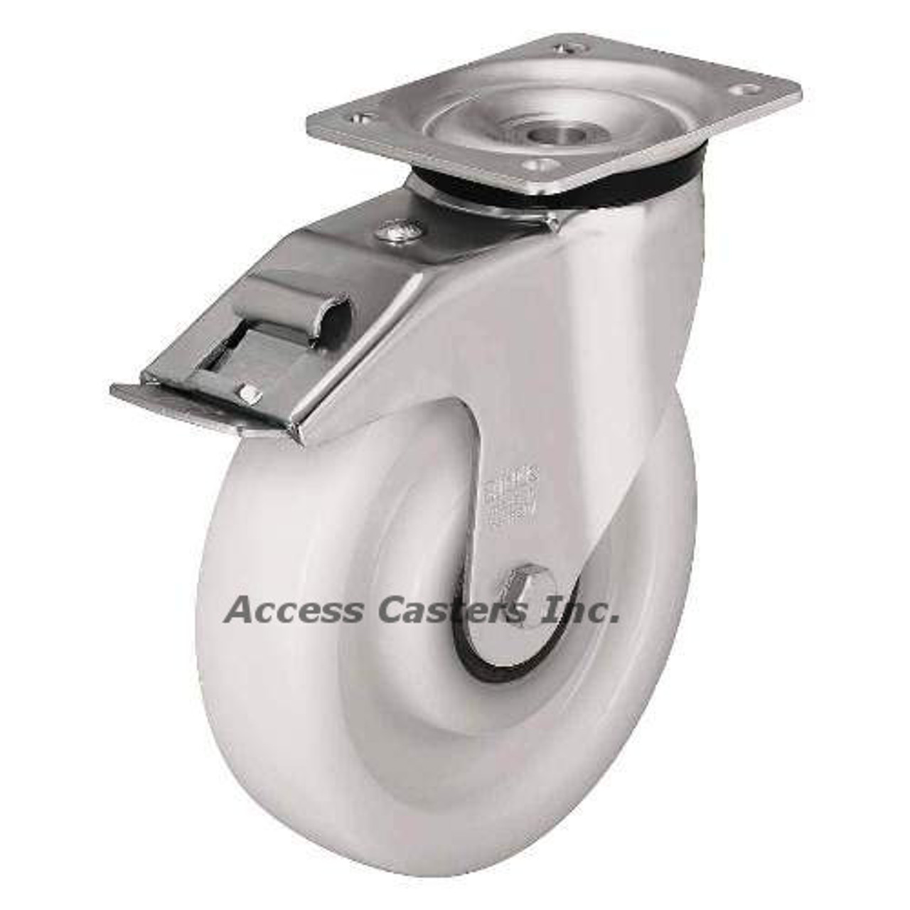 LKX-SPO 125XK-1-FI Blickle 125mm Stainless Steel Total Lock Caster