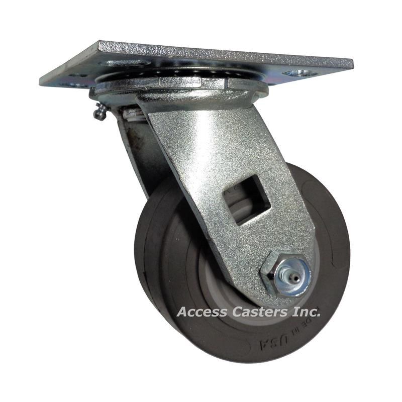 4" medium duty swivel caster with TPR wheel, 4SPRFS