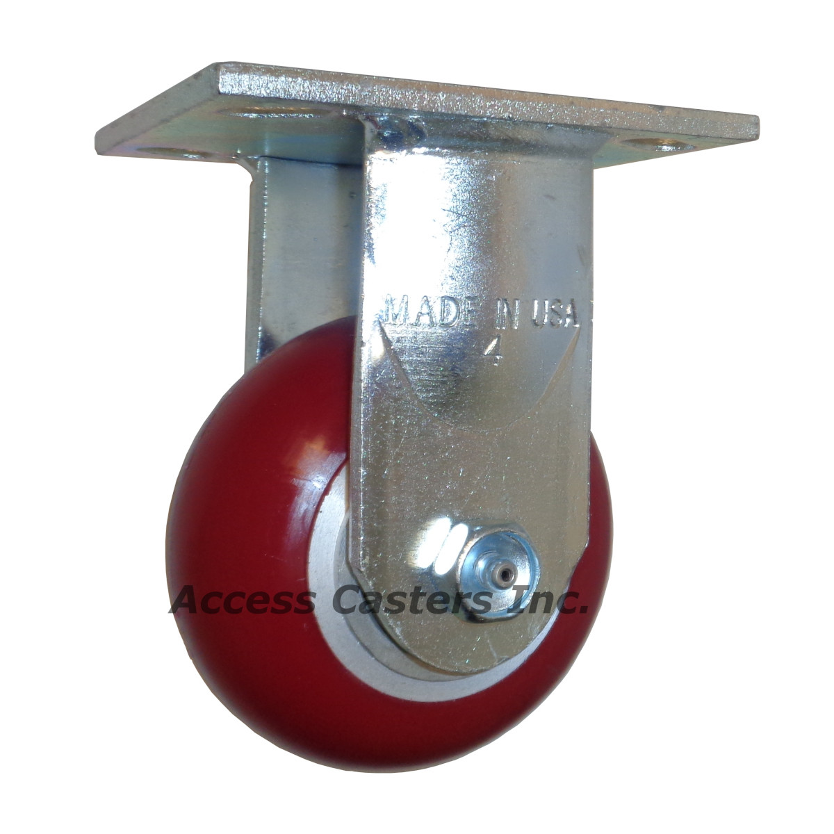 16AX04228R Albion 4" Rigid Caster with Ergonomic Polyurethane Wheel