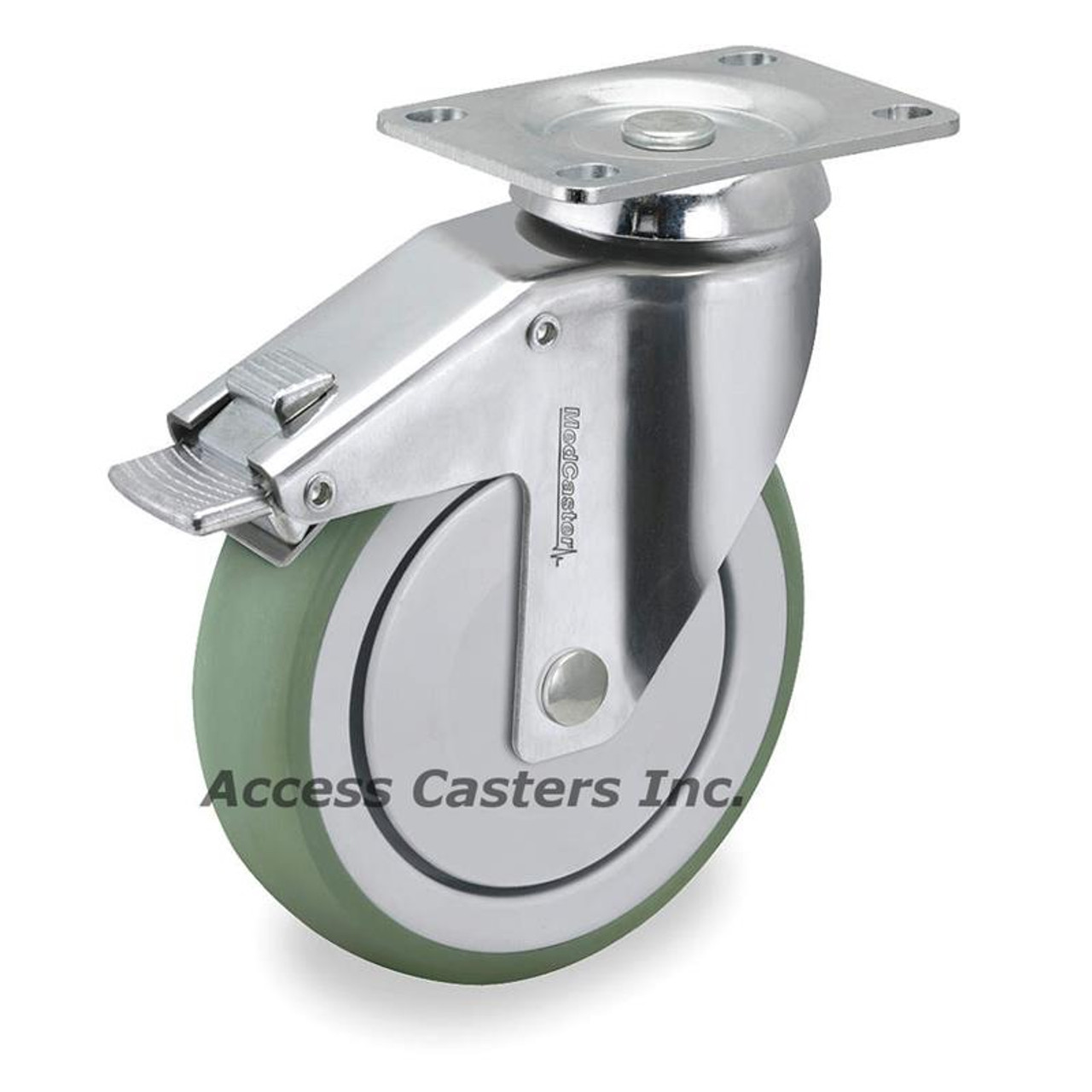 CH-04AMP-125-TL-TP01 4 Inch Antimicrobial Total Lock Caster with Top Plate