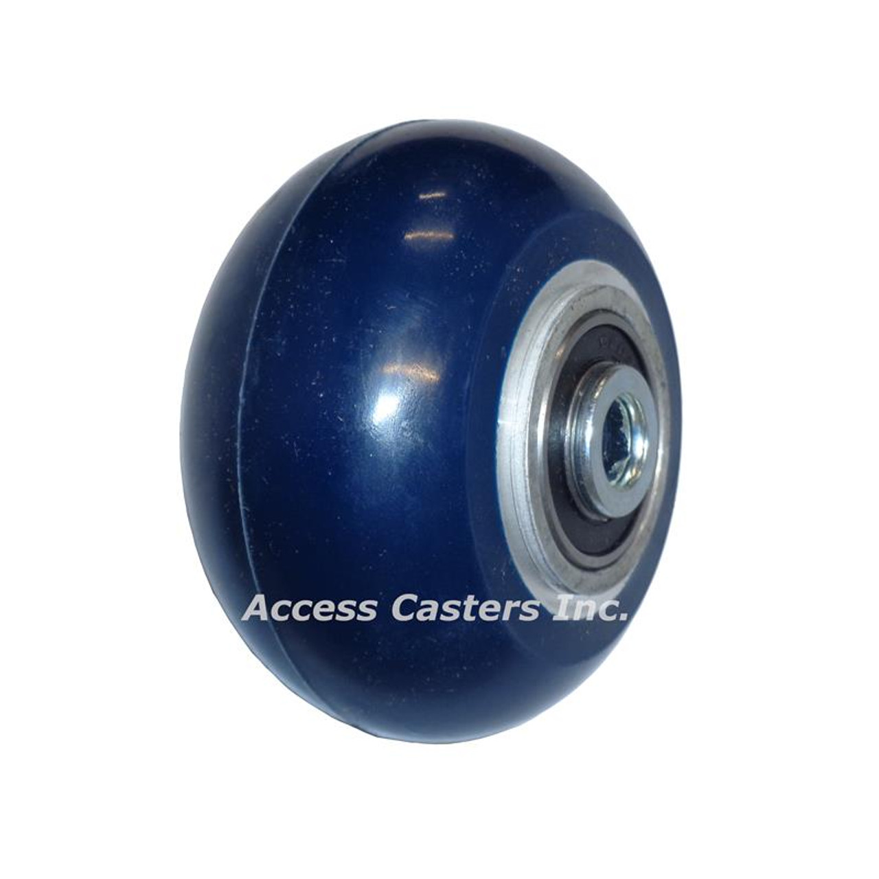 4DCX42 Conductive 4" x 2" wheel with rounded polyurethane tread