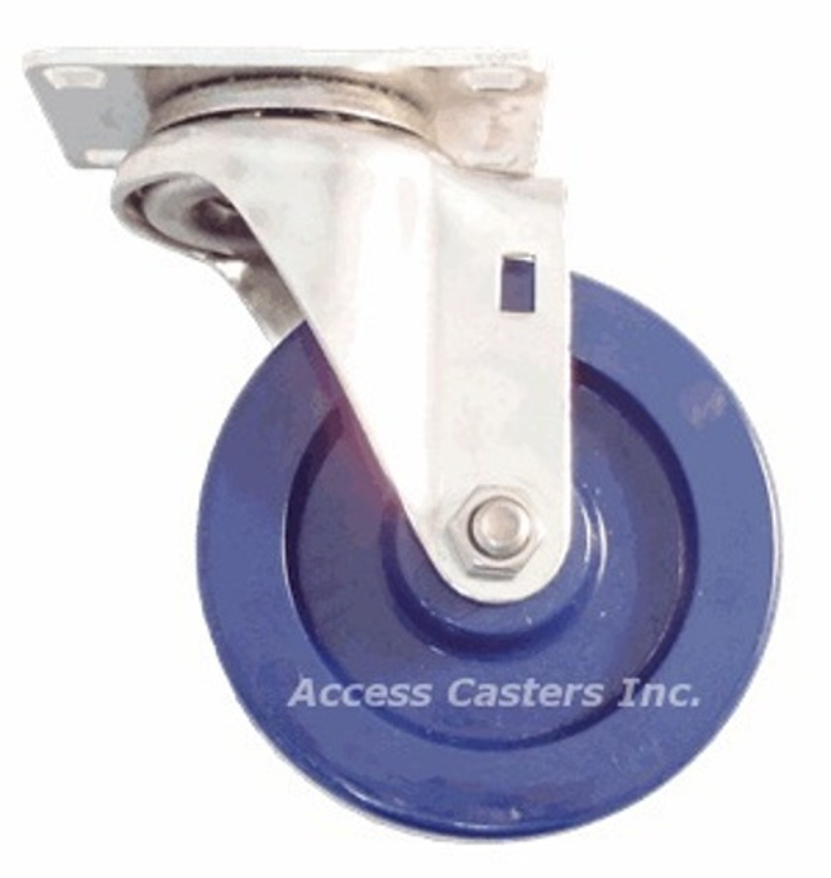 Swivel Caster Stainless Steel Solid Poly Wheel